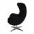 Кресло EGG STYLE CHAIR чёрный, натуральная кожа, изображение 3 | Интернет магазин мебели и декора LifeDekor