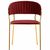 Стул Turin винный с золотыми ножками, изображение 2 | Интернет магазин мебели и декора LifeDekor