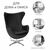 Кресло EGG STYLE CHAIR чёрный, натуральная кожа, изображение 6 | Интернет магазин мебели и декора LifeDekor