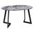 Стол Алингсос черная шагрень / мрамор серый | Интернет магазин мебели и декора LifeDekor
