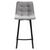 Полубарный стул CHILLI-QB SQUARE светло-серый #26, велюр / черный каркас (H=66cm) М-City, изображение 4 | Интернет магазин мебели и декора LifeDekor
