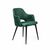 Стул William с подлокотниками, бархат зелёный 19/ черный конус | Интернет магазин мебели и декора LifeDekor