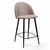 Стул полубарный Thomas, бархат пепельно-бежевый 25 | Интернет магазин мебели и декора LifeDekor