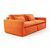 Island диван рогожка оранжевый, изображение 4 | Интернет магазин мебели и декора LifeDekor