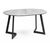 Стол Алингсос 100(140)х100х76 белый мрамор / черный | Интернет магазин мебели и декора LifeDekor
