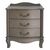 Тумбочка прикроватная "Джульетта" 3 ящ. (серый ясень) Вис, изображение 2 | Интернет магазин мебели и декора LifeDekor