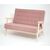 Диван двухместный РЕТРО (беленый дуб / RS 12 - розовый) | Интернет магазин мебели и декора LifeDekor