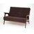 Диван двухместный РЕТРО (темный тон / RS32 - коричневый), изображение 2 | Интернет магазин мебели и декора LifeDekor