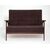 Диван двухместный РЕТРО (темный тон / RS32 - коричневый) | Интернет магазин мебели и декора LifeDekor