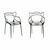 Комплект из 2-х стульев Masters прозрачный серый | Интернет магазин мебели и декора LifeDekor