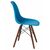 Стул обеденный LMZL-PP623, ножки тёмный бук, цвет сиденья голубой, Вариант: ножки тёмный бук, цвет сиденья голубой, изображение 3 | Интернет магазин мебели и декора LifeDekor
