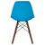 Стул обеденный LMZL-PP623, ножки тёмный бук, цвет сиденья голубой, Вариант: ножки тёмный бук, цвет сиденья голубой, изображение 5 | Интернет магазин мебели и декора LifeDekor