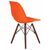 Стул обеденный LMZL-PP623, ножки тёмный бук, цвет сиденья оранжевый, Вариант: ножки тёмный бук, цвет сиденья оранжевый, изображение 4 | Интернет магазин мебели и декора LifeDekor