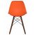 Стул обеденный LMZL-PP623, ножки тёмный бук, цвет сиденья оранжевый, Вариант: ножки тёмный бук, цвет сиденья оранжевый, изображение 5 | Интернет магазин мебели и декора LifeDekor