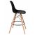 Стул барный LMZL-PP623G, ножки светлый бук, цвет сиденья чёрный, Вариант: ножки светлый бук, цвет сиденья чёрный, изображение 3 | Интернет магазин мебели и декора LifeDekor