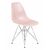Стул обеденный DOBRIN DSR, ножки хром, цвет светло-розовый (PK-02), Вариант: ножки хром, цвет светло-розовый (PK-02), изображение 2 | Интернет магазин мебели и декора LifeDekor