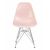 Стул обеденный DOBRIN DSR, ножки хром, цвет светло-розовый (PK-02), Вариант: ножки хром, цвет светло-розовый (PK-02), изображение 6 | Интернет магазин мебели и декора LifeDekor