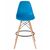 Стул барный DOBRIN DSW BAR, ножки светлый бук, цвет сиденья голубой (BE-02), Вариант: ножки светлый бук, цвет сиденья голубой (BE-02), изображение 6 | Интернет магазин мебели и декора LifeDekor