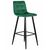 Стул барный DOBRIN NICOLE, черные матовые ножки, зелёный велюр (108-64), Вариант: черные матовые ножки, зелёный велюр (108-64), изображение 2 | Интернет магазин мебели и декора LifeDekor