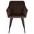 Стул обеденный DOBRIN ROBERT, черные матовые ножки, велюр V108-76 Горький шоколад, Вариант: черные матовые ножки, велюр V108-76 Горький шоколад, изображение 6 | Интернет магазин мебели и декора LifeDekor