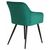 Стул обеденный DOBRIN ROBERT, черные матовые ножки, велюр V108-64 Зелёный, Вариант: черные матовые ножки, велюр V108-64 Зелёный, изображение 4 | Интернет магазин мебели и декора LifeDekor
