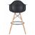 Стул барный DOBRIN DAW BAR, ножки светлый бук, цвет черный, Вариант: ножки светлый бук, цвет чёрный, изображение 5 | Интернет магазин мебели и декора LifeDekor