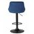 Стул барный DOBRIN LOGAN BLACK, синий велюр (MJ9-117), Вариант: синий велюр (MJ9-117), изображение 5 | Интернет магазин мебели и декора LifeDekor