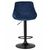 Стул барный DOBRIN LOGAN BLACK, синий велюр (MJ9-117), Вариант: синий велюр (MJ9-117), изображение 6 | Интернет магазин мебели и декора LifeDekor
