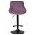 Стул барный DOBRIN LOGAN BLACK, пудрово-сиреневый велюр (MJ9-52), Вариант: пудрово-сиреневый велюр (MJ9-52), изображение 6 | Интернет магазин мебели и декора LifeDekor