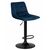 Стул барный DOBRIN TAILOR BLACK, синий велюр (MJ9-117), Вариант: синий велюр (MJ9-117), изображение 2 | Интернет магазин мебели и декора LifeDekor
