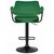 Стул барный DOBRIN CHARLY BLACK, зеленый велюр (MJ9-88), Вариант: зеленый велюр (MJ9-88), изображение 5 | Интернет магазин мебели и декора LifeDekor