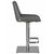 Стул барный DOBRIN ALDO, серый PU YP4, основание из нержавеющей стали, Вариант: серый PU YP4, основание из нержавеющей стали, изображение 3 | Интернет магазин мебели и декора LifeDekor