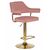 Стул барный DOBRIN CHARLY GOLD, розовый велюр (MJ9-32), Вариант: розовый велюр (MJ9-32), изображение 2 | Интернет магазин мебели и декора LifeDekor