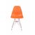 Стул Eames оранжевый, опора металл, изображение 2 | Интернет магазин мебели и декора LifeDekor