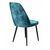 Стул DikLine 326 микровелюр M19 бирюза, ножки черные, изображение 3 | Интернет магазин мебели и декора LifeDekor