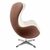Кресло EGG STYLE CHAIR коричневый, белый, экокожа, изображение 3 | Интернет магазин мебели и декора LifeDekor