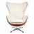 Кресло EGG STYLE CHAIR коричневый, белый, экокожа, изображение 2 | Интернет магазин мебели и декора LifeDekor