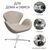 Кресло SWAN STYLE CHAIR латте, экокожа, изображение 7 | Интернет магазин мебели и декора LifeDekor