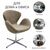 Кресло SWAN STYLE CHAIR латте, искусственная замша, изображение 8 | Интернет магазин мебели и декора LifeDekor