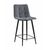 Стул полубарный Джанго велюр тёмно-серый высота сиденья 60 см | Интернет магазин мебели и декора LifeDekor