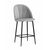 Стул полубарный Логан велюр светло-серый | Интернет магазин мебели и декора LifeDekor