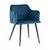Стул с подлокотниками Джоэл велюр синий | Интернет магазин мебели и декора LifeDekor