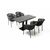 "Каффе Дабл" обеденная группа на 4 персоны, цвет "серый гранит" | Интернет магазин мебели и декора LifeDekor