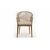 "Лион" стул плетеный из роупа, основание дуб, роуп бежевый круглый, ткань бежевая, изображение 2 | Интернет магазин мебели и декора LifeDekor