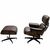 Кресло EAMES LOUNGE CHAIR и оттоманка EAMES LOUNGE CHAIR коричневые, изображение 3 | Интернет магазин мебели и декора LifeDekor