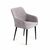 Стул с подлокотниками Robert, бархат светло-серый 26 | Интернет магазин мебели и декора LifeDekor