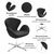 Кресло SWAN STYLE CHAIR графит, искусственная замша, изображение 6 | Интернет магазин мебели и декора LifeDekor