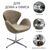 Кресло SWAN STYLE CHAIR, бежевый, искусственная замша, изображение 8 | Интернет магазин мебели и декора LifeDekor