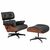 Кресло EAMES LOUNGE CHAIR и оттоманка EAMES LOUNGE CHAIR чёрные, изображение 8 | Интернет магазин мебели и декора LifeDekor