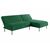 Baccara диван-кровать с шезлонгом, без подлокотников, бархат зеленый 19, изображение 3 | Интернет магазин мебели и декора LifeDekor